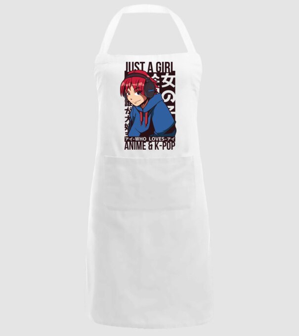 Doar o fată căreia îi place Anime și K-Pop model alb pe tricou