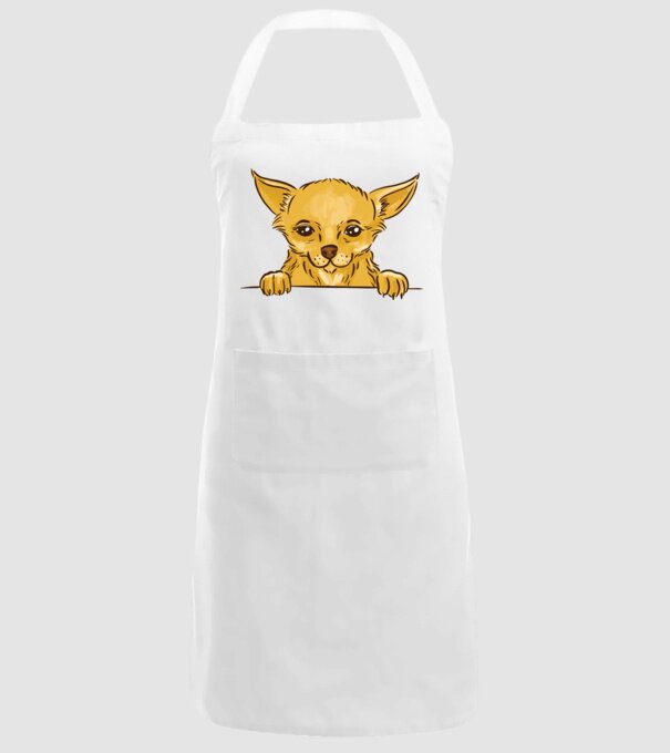 Cap de Chihuahua model alb pe tricou