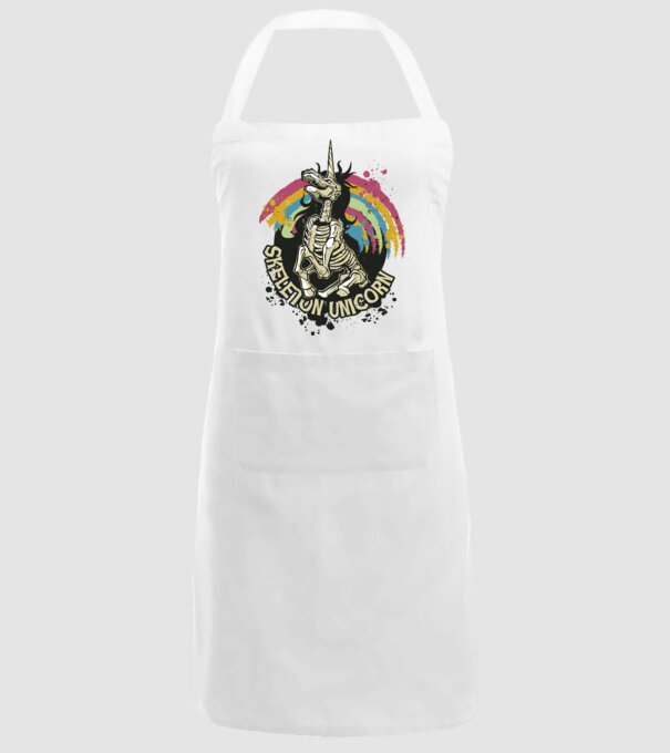 Schelet unicorn model alb pe tricou