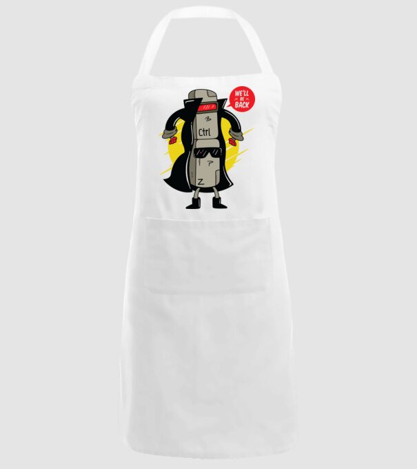 Ctrl Z Terminator Parodie model alb pe tricou