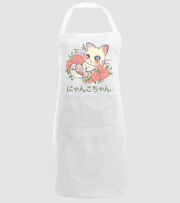 Pisicuță drăguță Anime model alb pe tricou