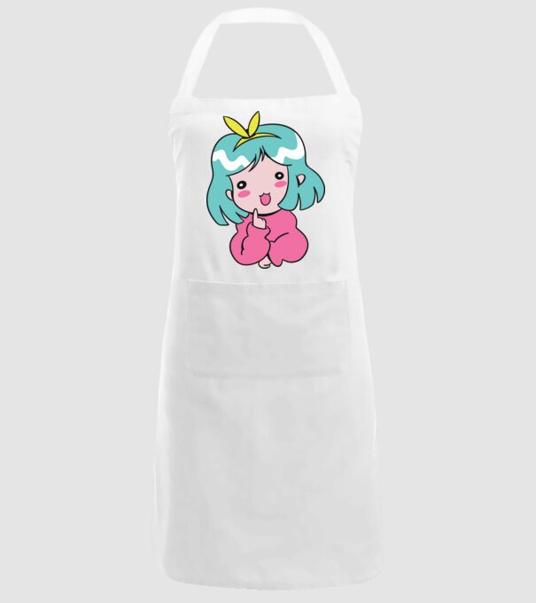 Fetiță drăguță Anime model alb pe tricou