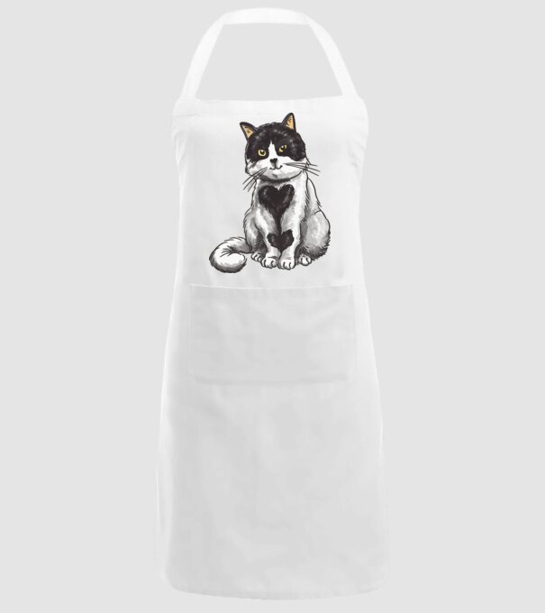 Pisicuță drăguță model alb pe tricou