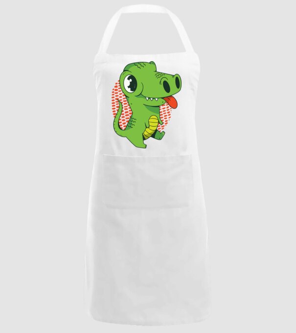 Dinozaur drăguț model alb pe tricou