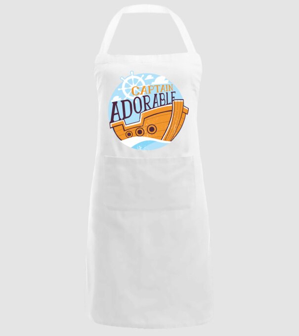 Căpitan drăguț model alb pe tricou