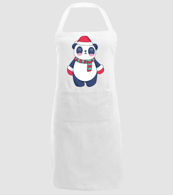 Panda drăguț de Crăciun model alb pe tricou