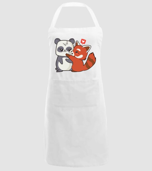 Panda drăguț Dragoste model alb pe tricou