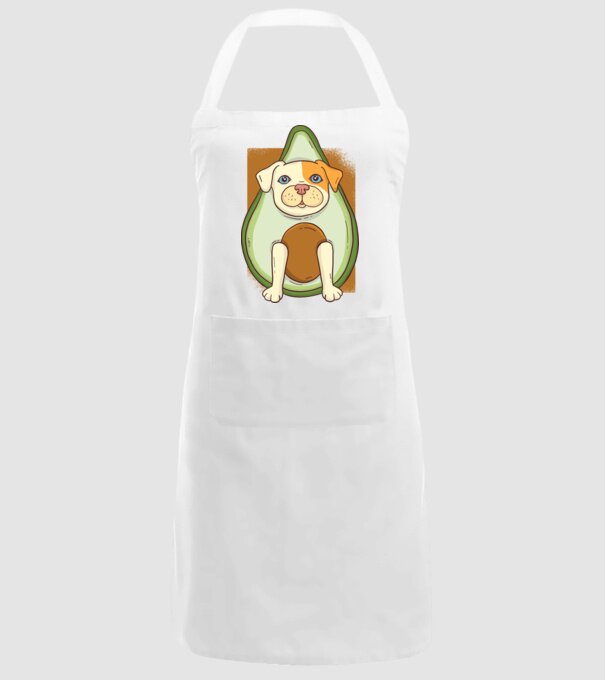 Pitbull Drăguț Avocado model alb pe tricou