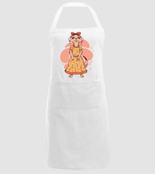 Suricată drăguță model alb pe tricou