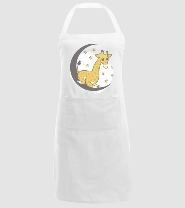 Girafă drăguță model alb pe tricou