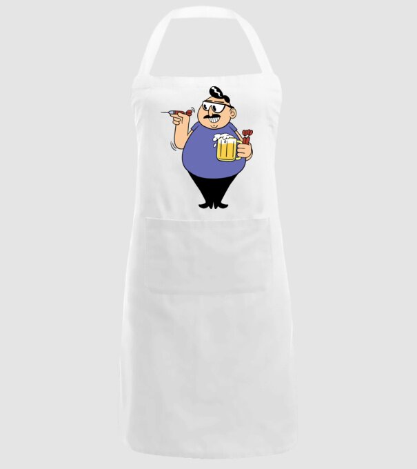 Jucător de darts model alb pe tricou