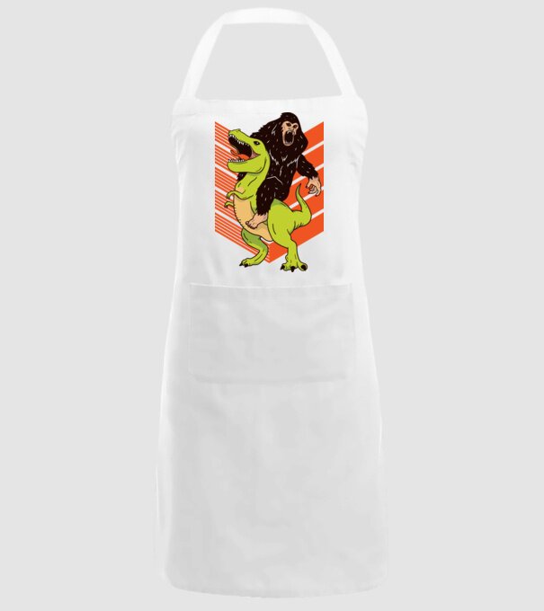 Dinozaur Yeti model alb pe tricou