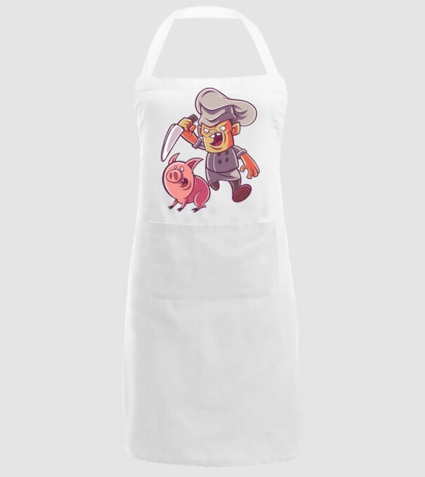 Sacrificare porc Măcelar model alb pe tricou
