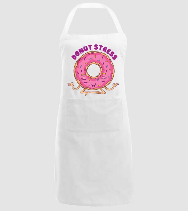 Donut Stress Gogoașă model alb pe tricou