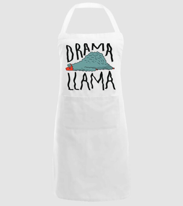 Dramă Lama model alb pe tricou