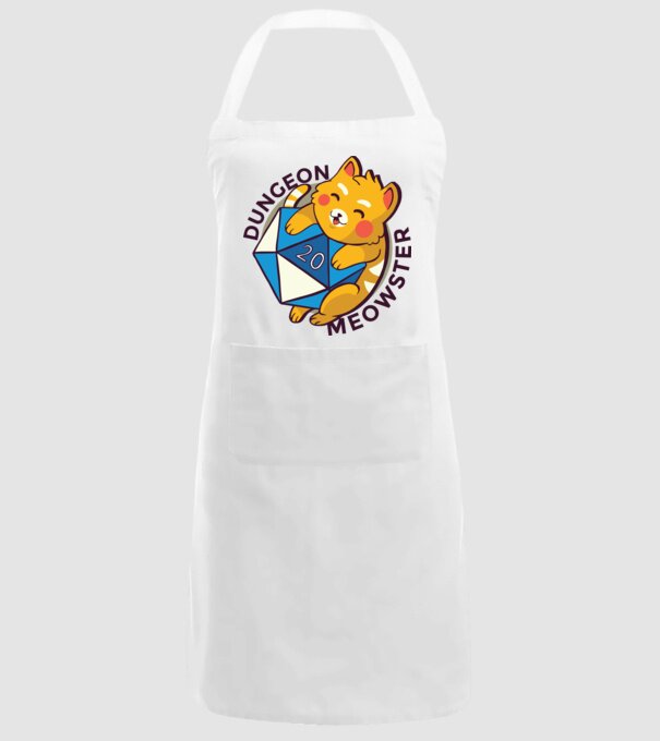 Dungeon Meowster joc de rol RPG tricou cu pisică model alb pe tricou