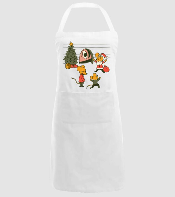 Crăciun Șoarece model alb pe tricou