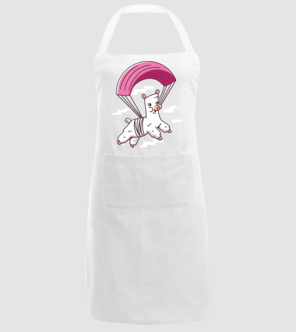 Alpaca parașutist model alb pe tricou