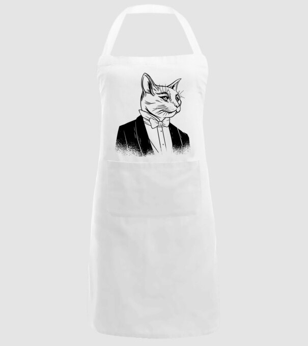 Pisică Elegantă model alb pe tricou