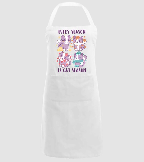 Every Season is Cat Season model alb pe tricou