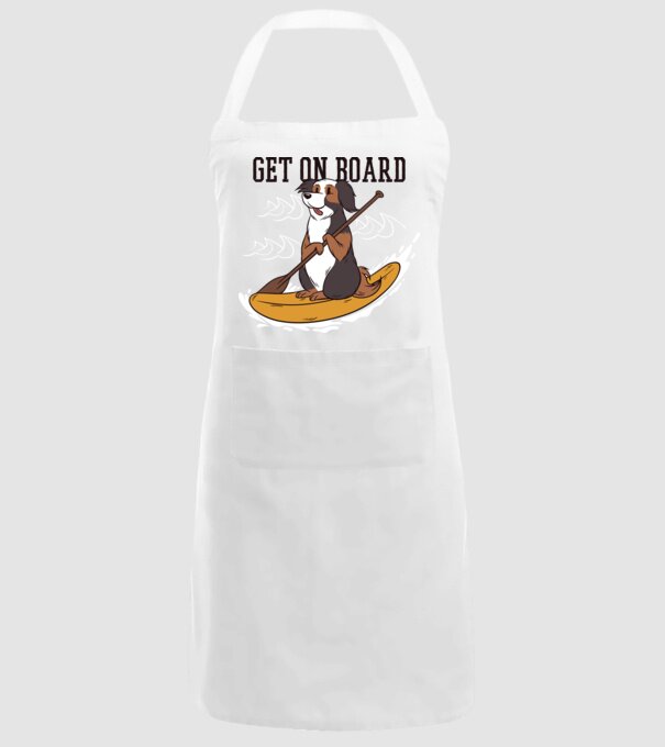 Câine vâslind model alb pe tricou