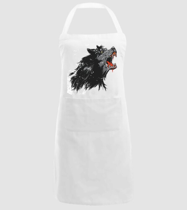 Urlet de lup model alb pe tricou