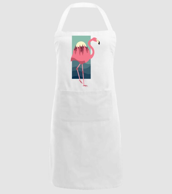 Flamingo Design model alb pe tricou