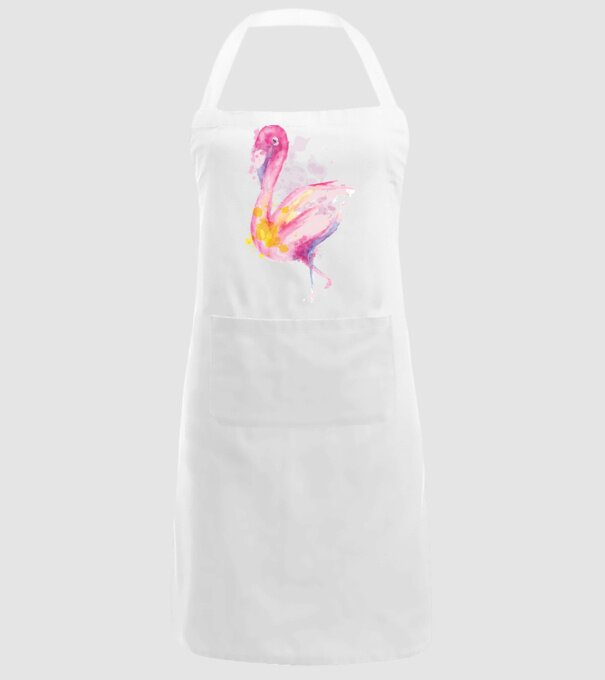 Flamingo Pictură model alb pe tricou
