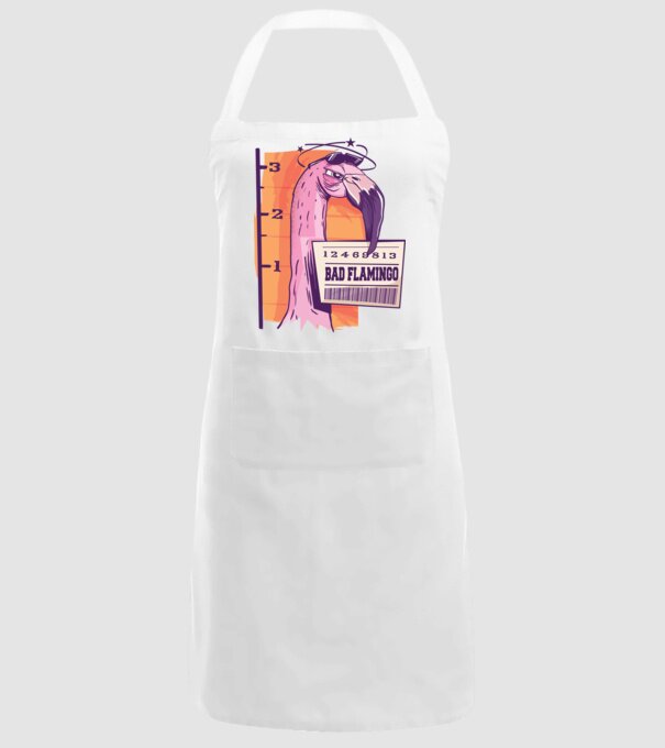 Flamingo arestat amuzant model alb pe tricou