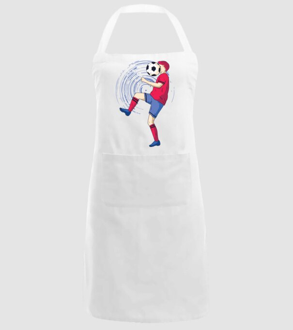 Fotbalist model alb pe tricou
