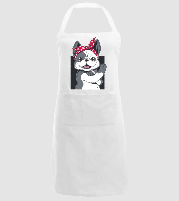 Bulldog Francez model alb pe tricou