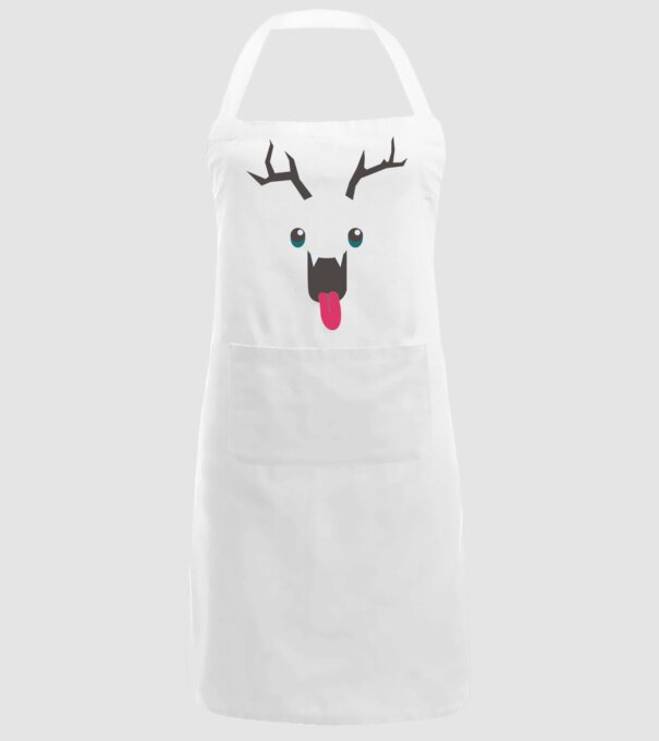 Funny Deer model alb pe tricou