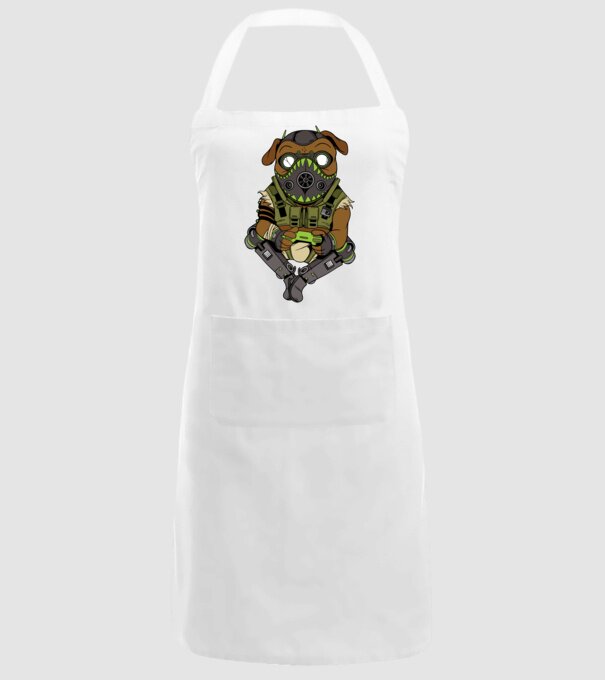 Mops Gamer model alb pe tricou