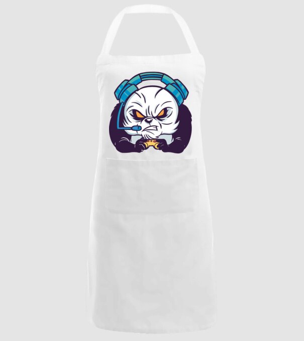 Gamer Panda model alb pe tricou