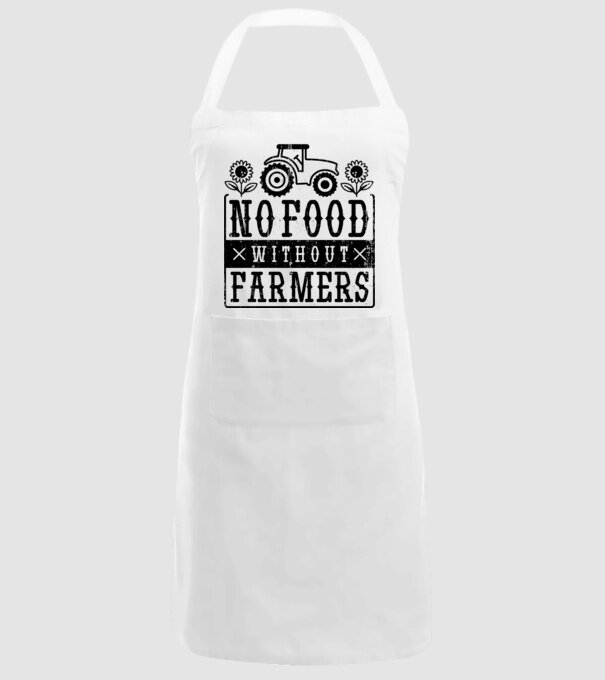 Nu există hrană fără fermieri model alb pe tricou