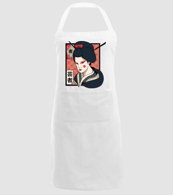 Geisha Japonia model alb pe tricou