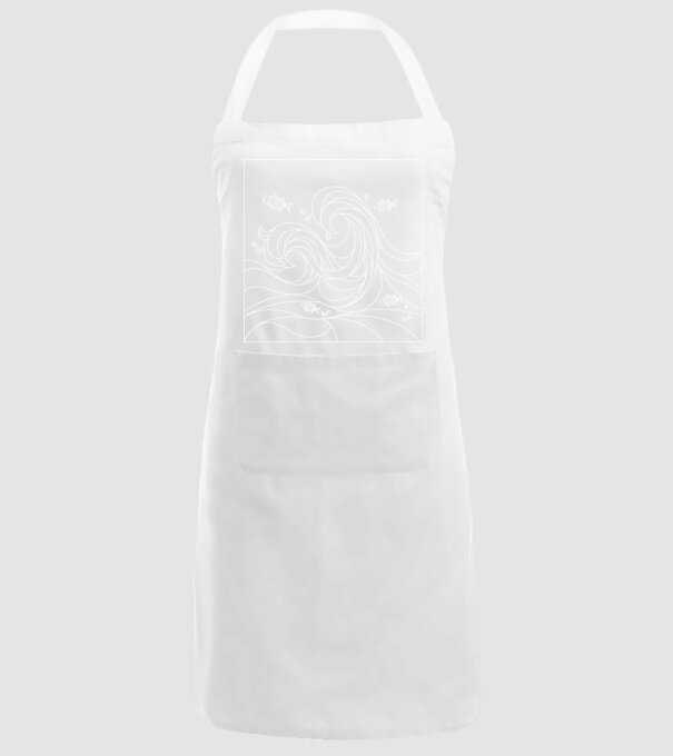 Ocean geometric model alb pe tricou