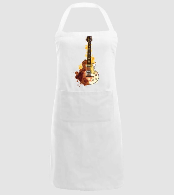 Chitara Pictură model alb pe tricou