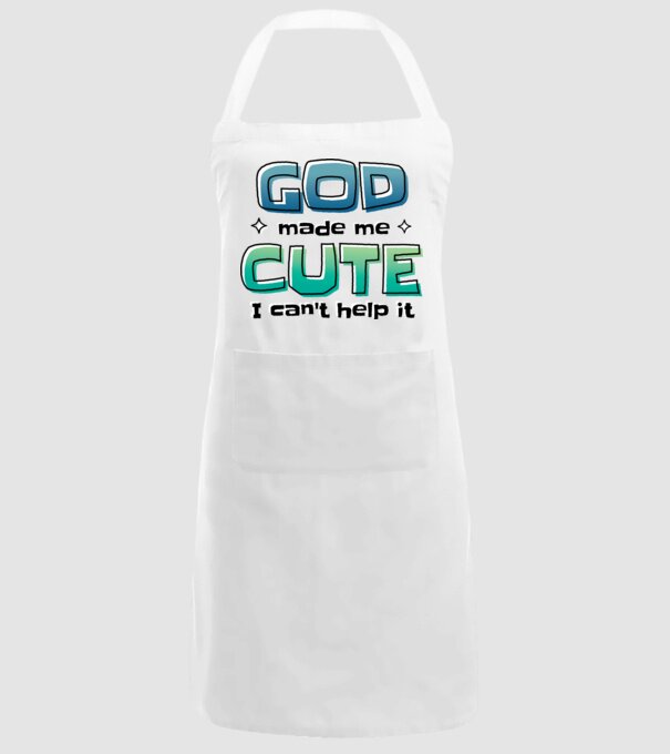 God made me cute model alb pe tricou