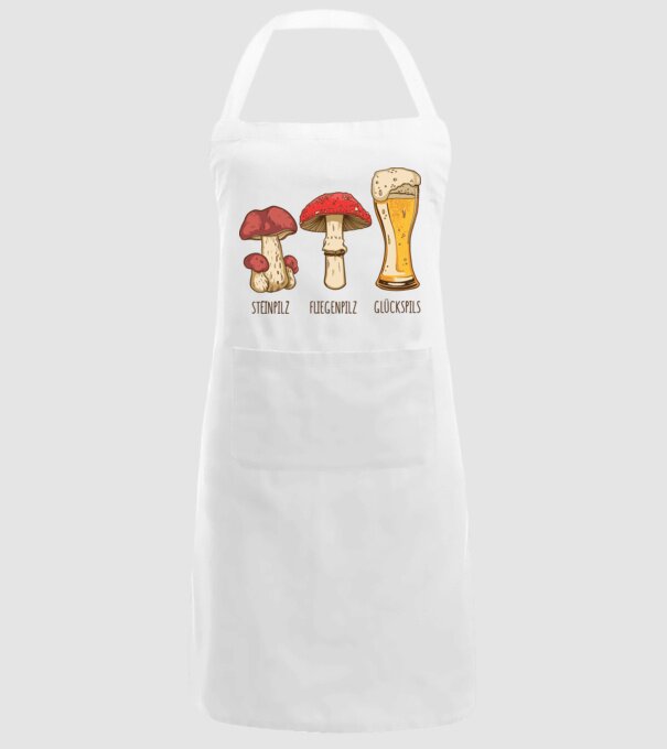 Soiuri de ciuperci model alb pe tricou