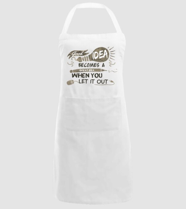 Good idea becomes a great idea when you let it out model alb pe tricou
