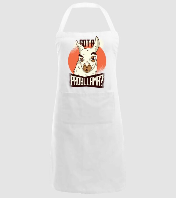Got a Probllama? Lama model alb pe tricou