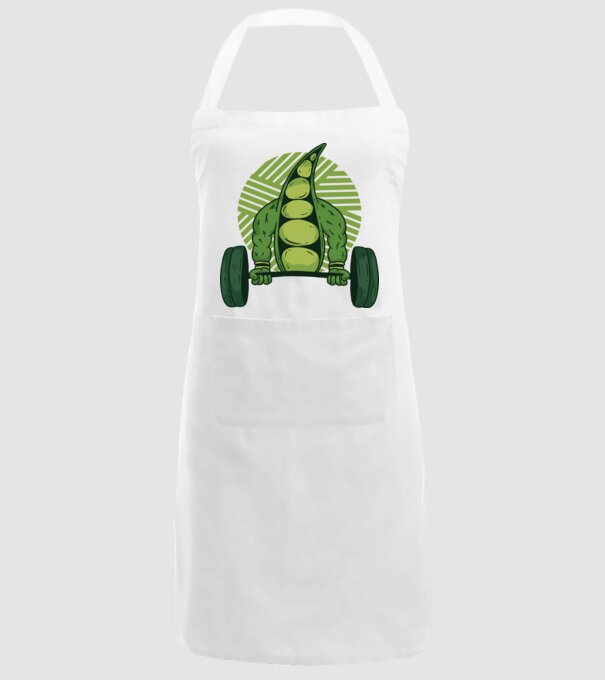 Mazăre musculoasă model alb pe tricou