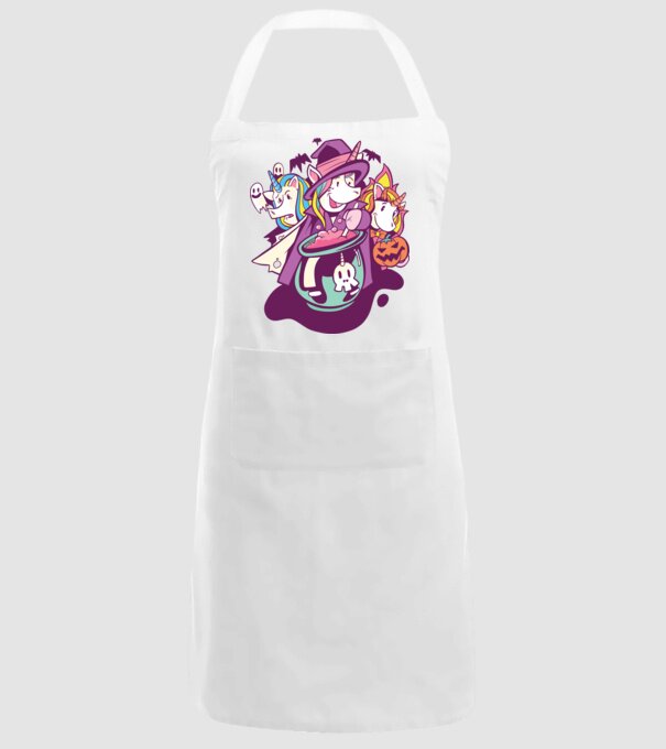 Unicorni Halloween model alb pe tricou