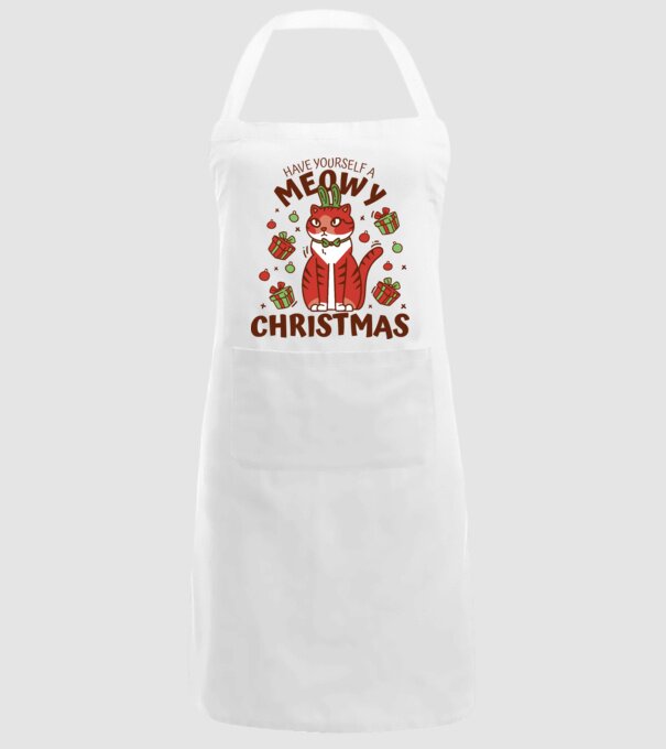 Have yourself a Meowy Christmas - Cicás Karácsony model alb pe tricou
