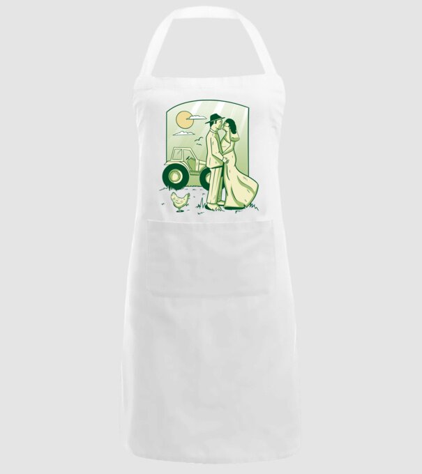Gazda se căsătorește model alb pe tricou
