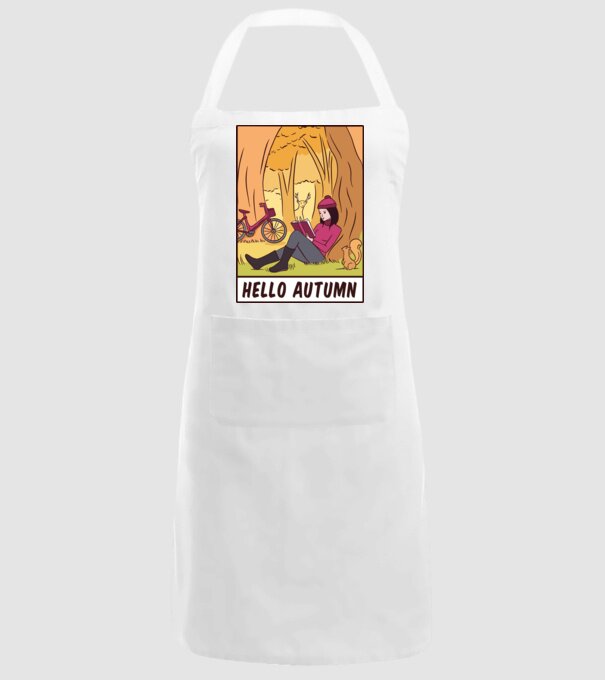 Hello Toamnă model alb pe tricou