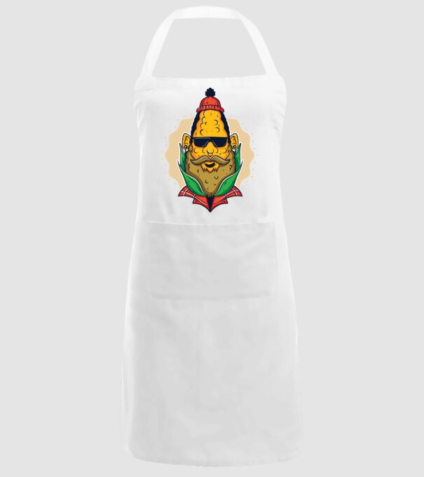 Hipster porumb model alb pe tricou