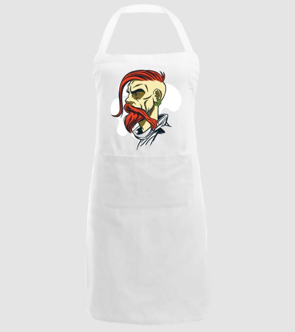Barbă Hipster model alb pe tricou
