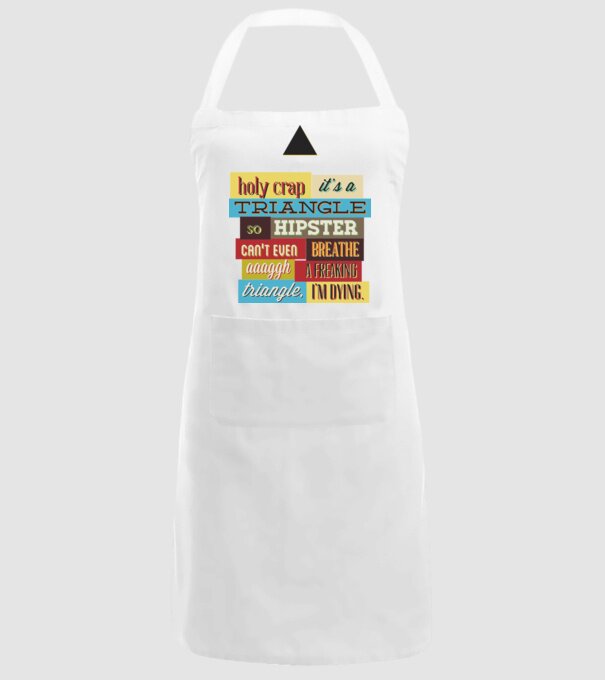'Holy crap it''s a triangle' model alb pe tricou